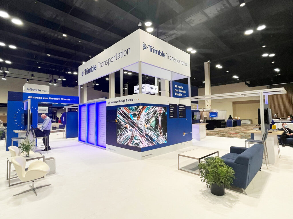 custom trade show booth for Trimble